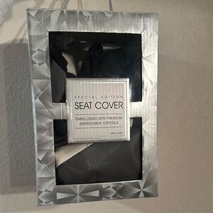 Special Edition Seat Cover with Swarovski Crystals - Black and White